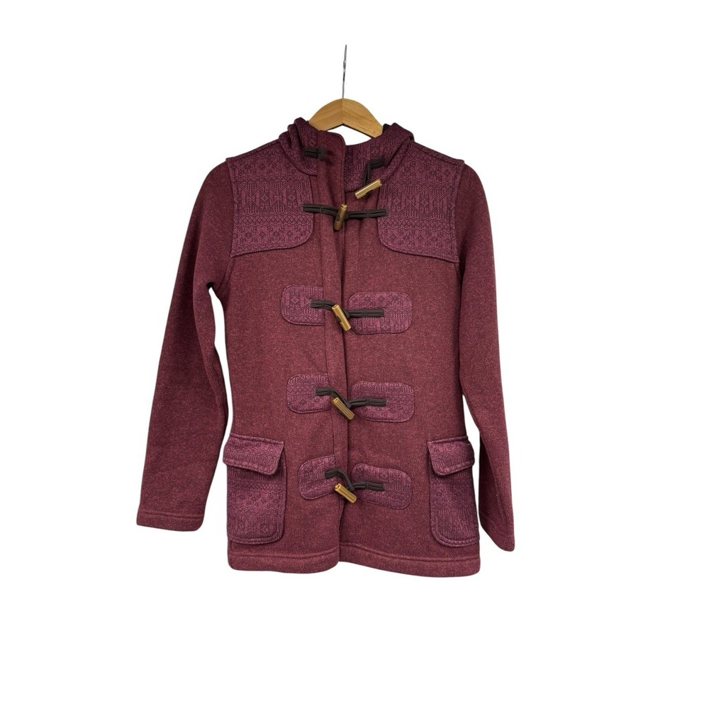 Patagonia‎ Women's Better Sweater Icelandic Coat Oxblood Red Knit Size XS